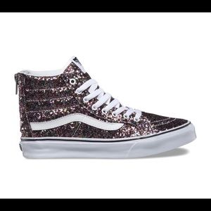 Glitter Vans high-top sneakers
